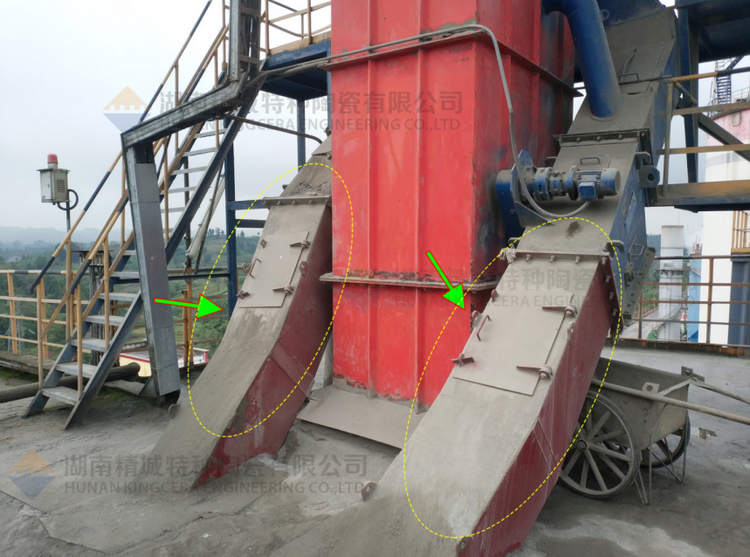 欧亚国际特瓷牌耐磨陶瓷内衬下料溜槽